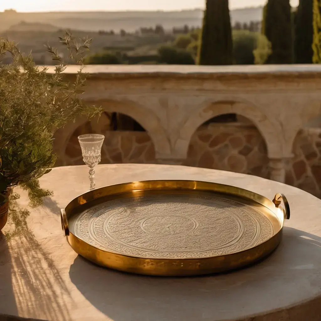 Vintage brass tray